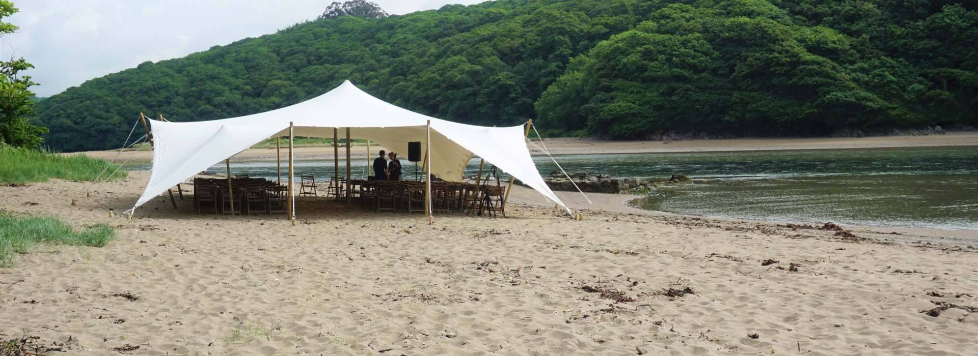 Beach wedding tent